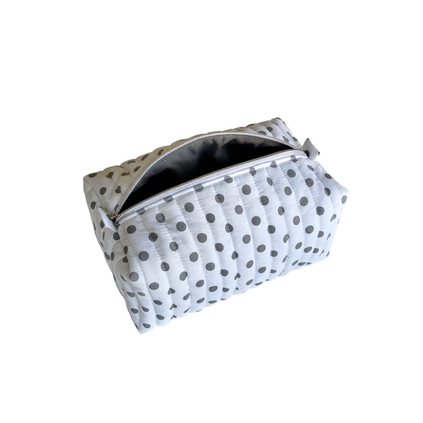 maxi cosmetic bag  - polka dots
